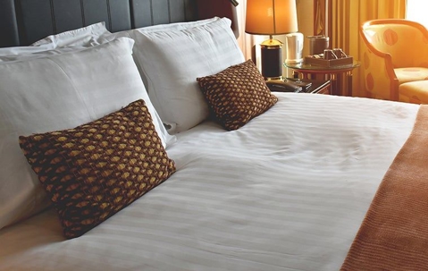 pillows on a nice big bed